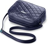 Prošívaná malá dámská kabelka tmavě modrá - 2