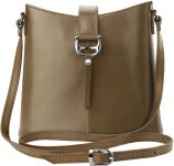 Dámská kožená crossbody kabelka z pravé kůže VERA PELLE barvy - camel - 4