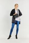 Monnari prošívaná dámská kabelka elegantní kufr kabelka postbag - černá - 6