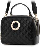 Monnari prošívaná dámská kabelka elegantní kufr kabelka postbag - černá - 4