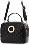 Monnari prošívaná dámská kabelka elegantní kufr kabelka postbag - černá - 2