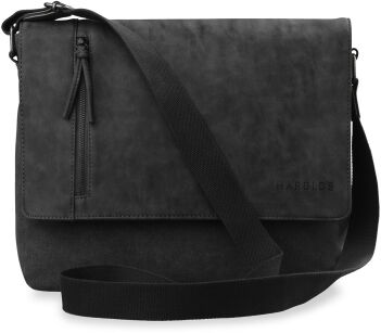 Stylová pánská taška s klopou dvoukomorová harolds a4 - grafitová 