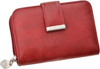 Prostorná dámská peněženka z měkké eko kůže rozkládací na dárek - červená - 2