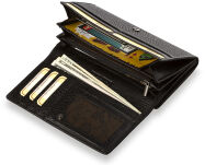 Velká elegantní dámská peněženka, portmonka, PETERSON - černá - 5