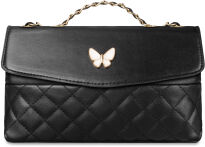 Krásná listonoška na řetízku prošívaná kabelka dámský kufřík s motýlem - 2