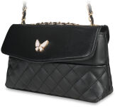 Krásná listonoška na řetízku prošívaná kabelka dámský kufřík s motýlem - 3