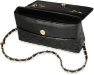 Krásná listonoška na řetízku prošívaná kabelka dámský kufřík s motýlem - 4