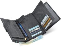 Prostorná pánská peněženka always wild robustní kožená skládací proti krádeži  - grafitová - 7