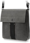 Kožená pánská crossbody taška s klopou značka BALEINE - hnědá - 2