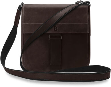 Kožená pánská listonoška brašna s klopou značky baleine hnědá