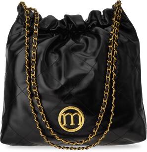Monnari dámská kabelka měkká prošívaná shopper kabelka na řetízku - černá