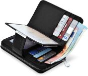 Dámská kožená peněženka jennifer jones lakovaná peněženka - černá - 5