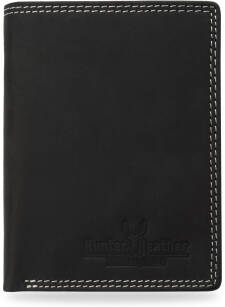 Pánská upright peněženka hunter leather vintage styl černá