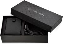 Dárková sada Rovicky v elegantní krabičce Dárková sada peněženka + opasek RFID - černá - 2