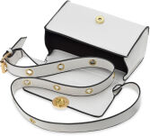 Dámská pevná městská kabelka 2v1 listonoška ve tvaru obálky s širokým popruhem pro nejrůznější příležitosti - bílá - 3