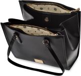 Monnari velká dámská taška shopper kufřík na rameno 3 komory - černá - 3