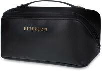 PETERSON objemná elegantní cestovní kosmetická taštička - černá - 2