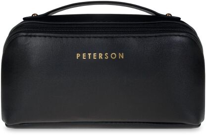 PETERSON objemná elegantní cestovní kosmetická taštička - černá