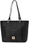 Monnari taška s lesklým vzorem velká dámská kabelka loďka shopper bag - černá - 2