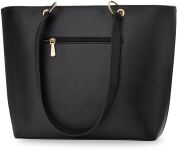 Monnari taška s lesklým vzorem velká dámská kabelka loďka shopper bag - černá - 3