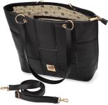 Monnari taška s lesklým vzorem velká dámská kabelka loďka shopper bag - černá - 4