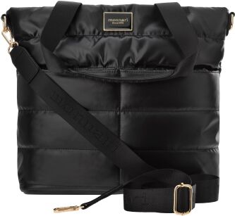 Prošívaná dámská taška monnari měkká sportovní taška velká prostorní taška typu shopper na rameno + organizér - černá