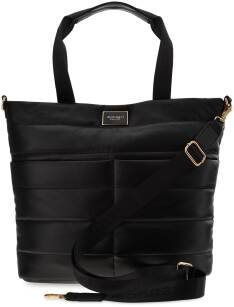 Prošívaná dámská taška monnari měkká sportovní taška velká prostorní taška typu shopper na rameno + organizér - černá