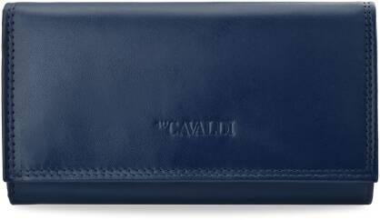 Cavaldi dámská kožená měkká peněženka harmonika, rfid secure - tmavě modrá