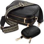 Dámská kabelka Rovicky 2v1 taška s popruhem přes rameno objemná taška + pouzdro na peněženku - černá - 4