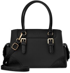 Klasická dámská kabelka kufřík shopper s reliéfním vzorem LDYC - černá