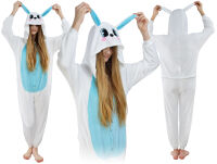 Pyžamo kigurumi jednodílný kostým s kapucí –   modrý králíček - 4