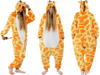 Pyžamo kigurumi jednodílný kostým s kapucí – žirafa - 4