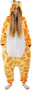 Pyžamo kigurumi jednodílný kostým s kapucí – žirafa