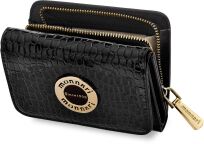 Monnari malá dámská lakovaná peněženka elegantní peněženka - croco - černá - 3