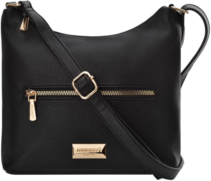 Monnari kabelka na popruhu listonoška malá klasická městská crossbody - černá