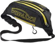 Pánská sportovní vodotěsná ledvinka objemná velká bederní taštička - žlutá-černá - 2