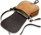 Dámská kabelka listonoška hadí kůže pastelové barvy hnědá - 5