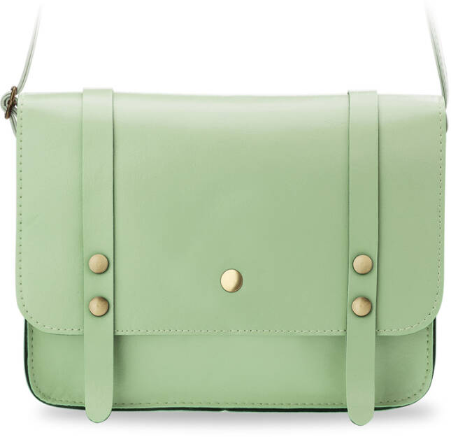 Klasická dámská kabelka listonoška pastelové barvy mátová