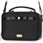 Monnari stylová dámská kabelka taška kufřík malá pevná elegantní - černá - 5