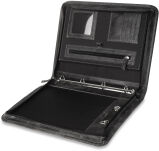 Kožený organizátor aktovka složka na dokumenty a4 polský výrobek - grafitová - 2