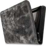 Kožený organizátor aktovka složka na dokumenty a4 polský výrobek - grafitová - 3