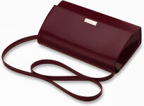 Dámská lakovaná burgundová elegantní psaníčko - listonoška - 4