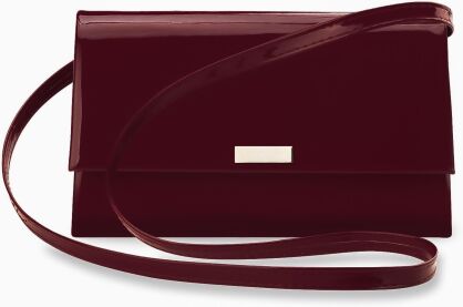 Dámská lakovaná burgundová elegantní psaníčko - listonoška