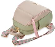 Monnari batoh se vzorovanými popruhy dámský městský mini kožený elegantní batůžek casual - pastelový - 4