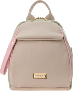 Monnari batoh se vzorovanými popruhy dámský městský mini kožený elegantní batůžek casual - pastelový