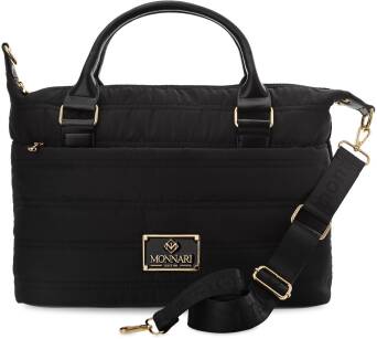 Monnari velká dámská sportovní taška městská prošívaná aktovka shopper bag cestovní příruční zavazadlo - černá
