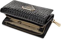 Lakovaná dámska peněženka Monnari peněženka na zip - černá - 3