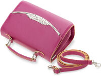 Dámská kabelka typu listonoška růžová - 5