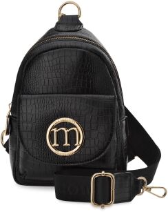 Monnari malá kabelka na telefon 2v1 crossbody batůžek dámský na jedno rameno - černá
