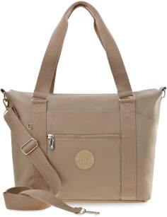 Peterson shopper kabelka dámská velká taška prostorná taška přes rameno nákupní městská příruční zavazadla - béžová